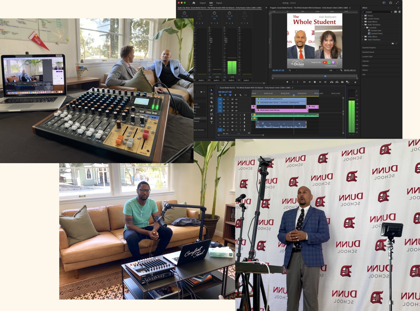 Behind the scenes of The Whole Student video podcast production