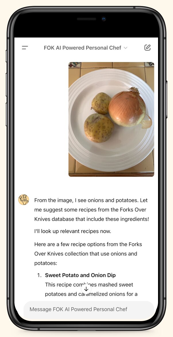 Personal Chef prototype screen