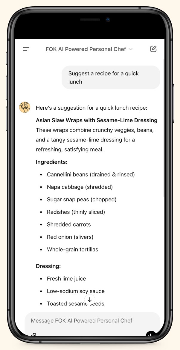 AI tool screen